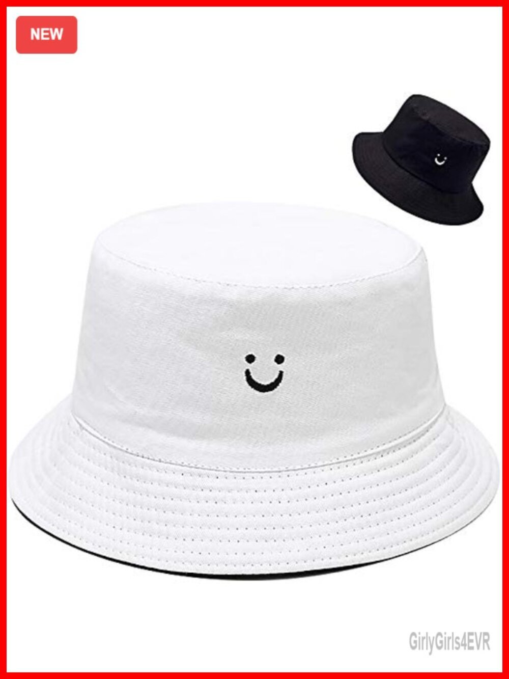 Unisex Reversible Bucket Hat UPF 50+ Sun Protection Cotton Polyester